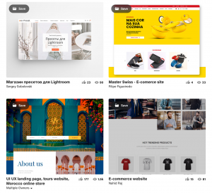 Tampilan desain website e-commerce
